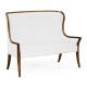 High Curved Back Upholstered Settee