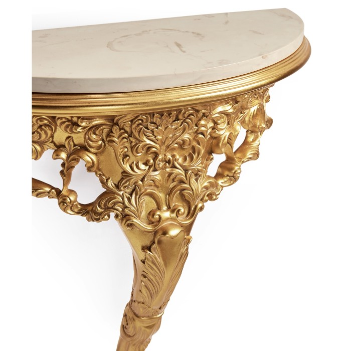 Carved & Gilded Bracket Console (Scagliola Top)