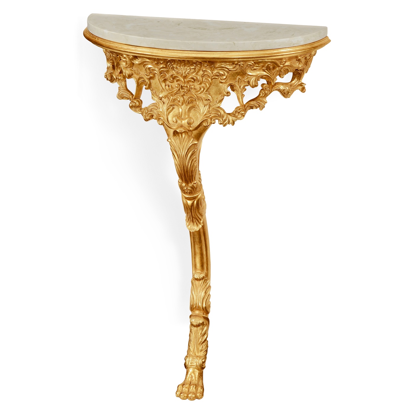 Carved & Gilded Bracket Console (Scagliola Top)