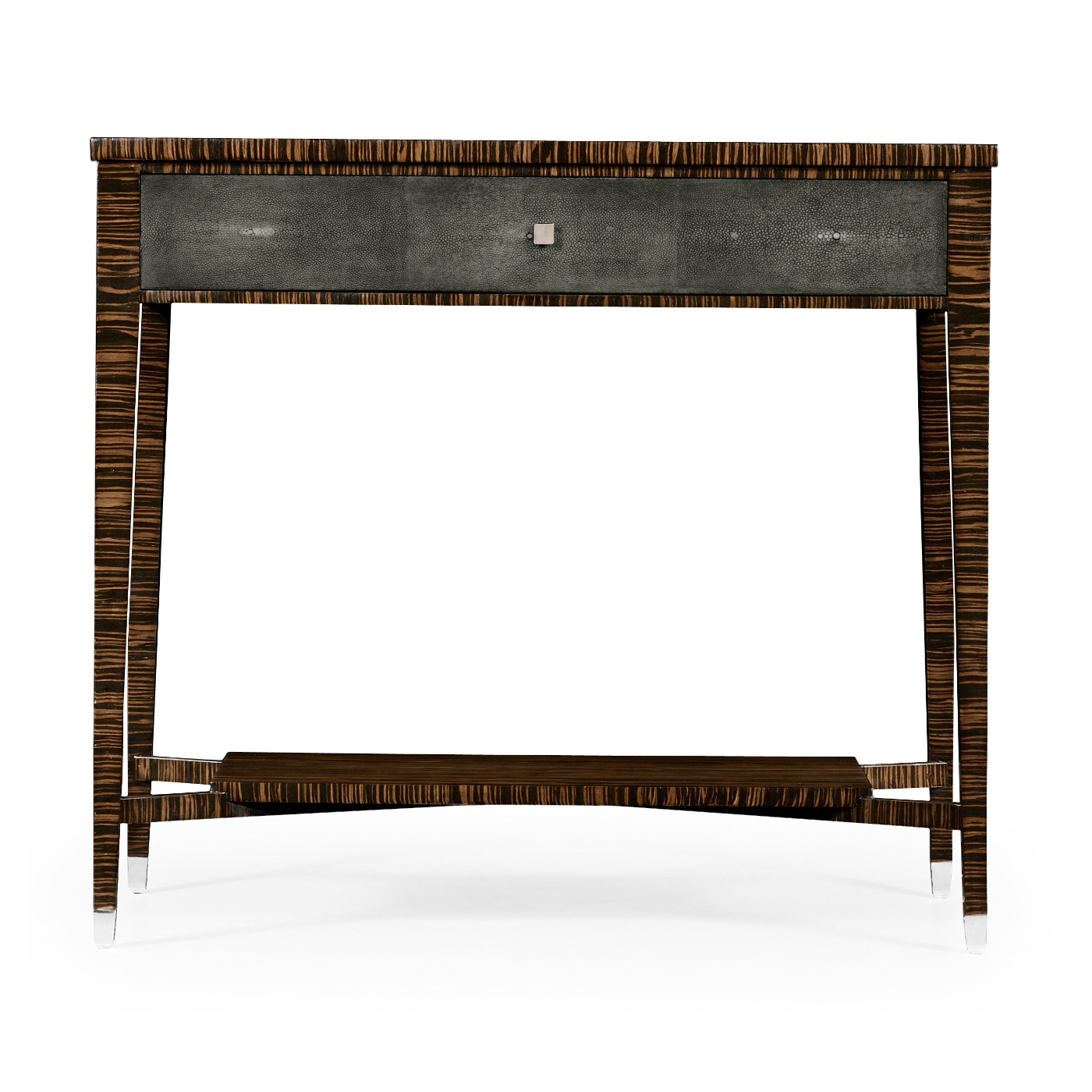 Faux Macassar Ebony & Anthracite Shagreen Sofa Table
