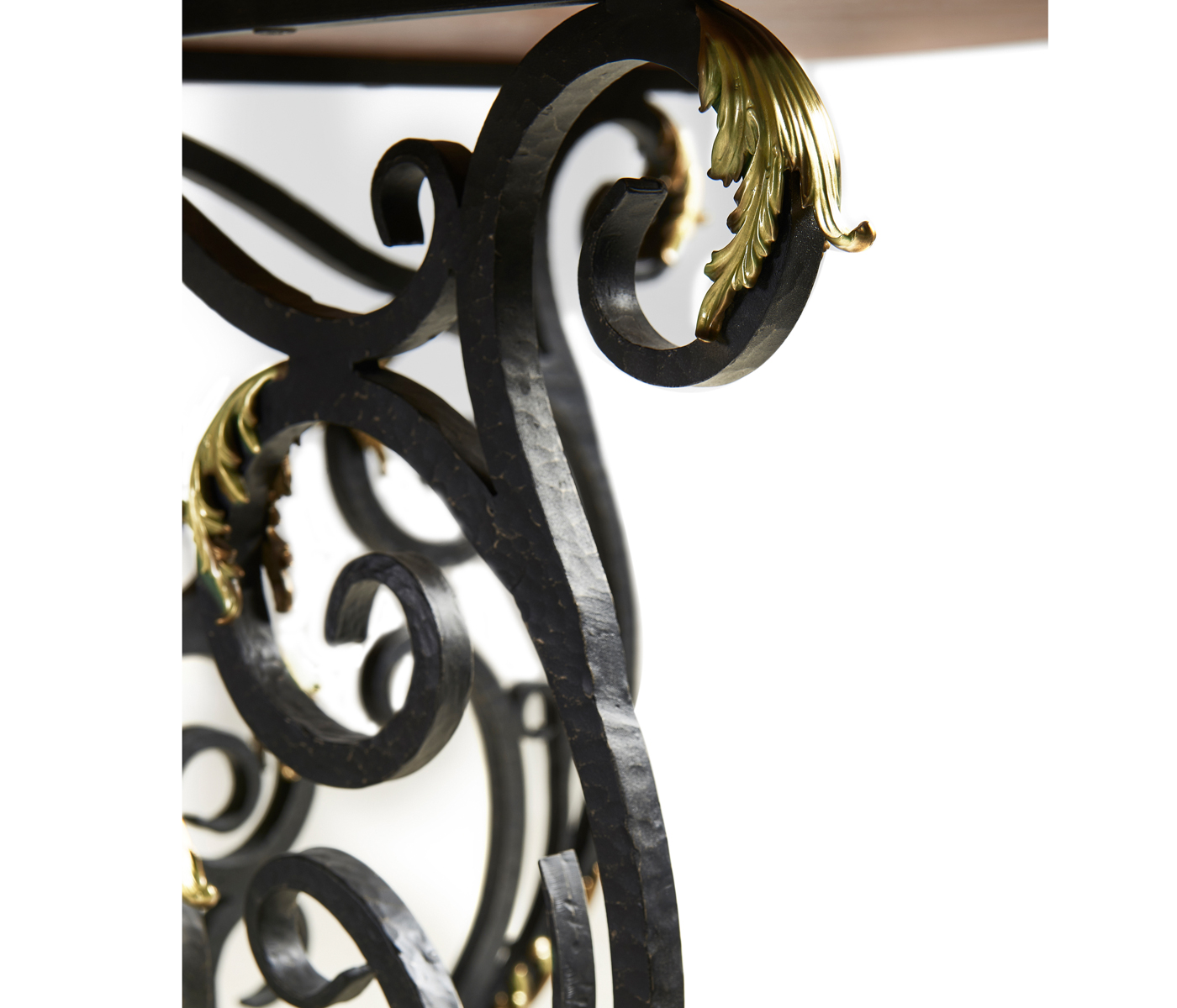 Baroque Wrought Iron & Brass Centre Table