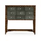 Faux Macassar Ebony & Anthracite Faux Shagreen Chest of Drawers