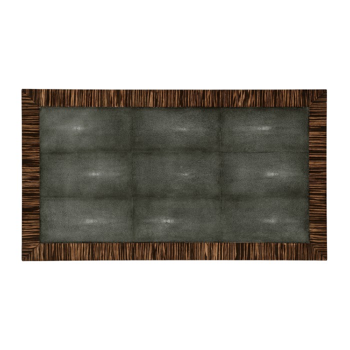 Faux Macassar Ebony & Anthracite Faux Shagreen Chest of Drawers