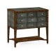 Faux Macassar Ebony & Anthracite Faux Shagreen Chest of Drawers