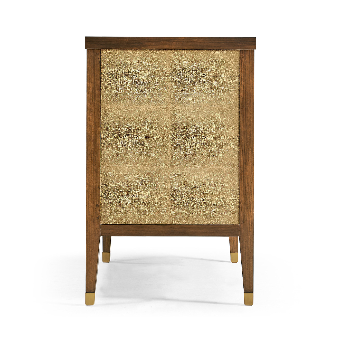 Ivory Faux Shagreen 3-Drawer Chest of Drawers