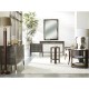 Faux Macassar Ebony & Anthracite Faux Shagreen 3-Drawers Chest of Drawers