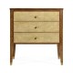 Ivory Faux Shagreen Bedside Chest of Drawers