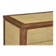Ivory Faux Shagreen Bedside Chest of Drawers