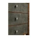 Faux Macassar Ebony & Anthracite Faux Shagreen Bedside Chest of Drawers