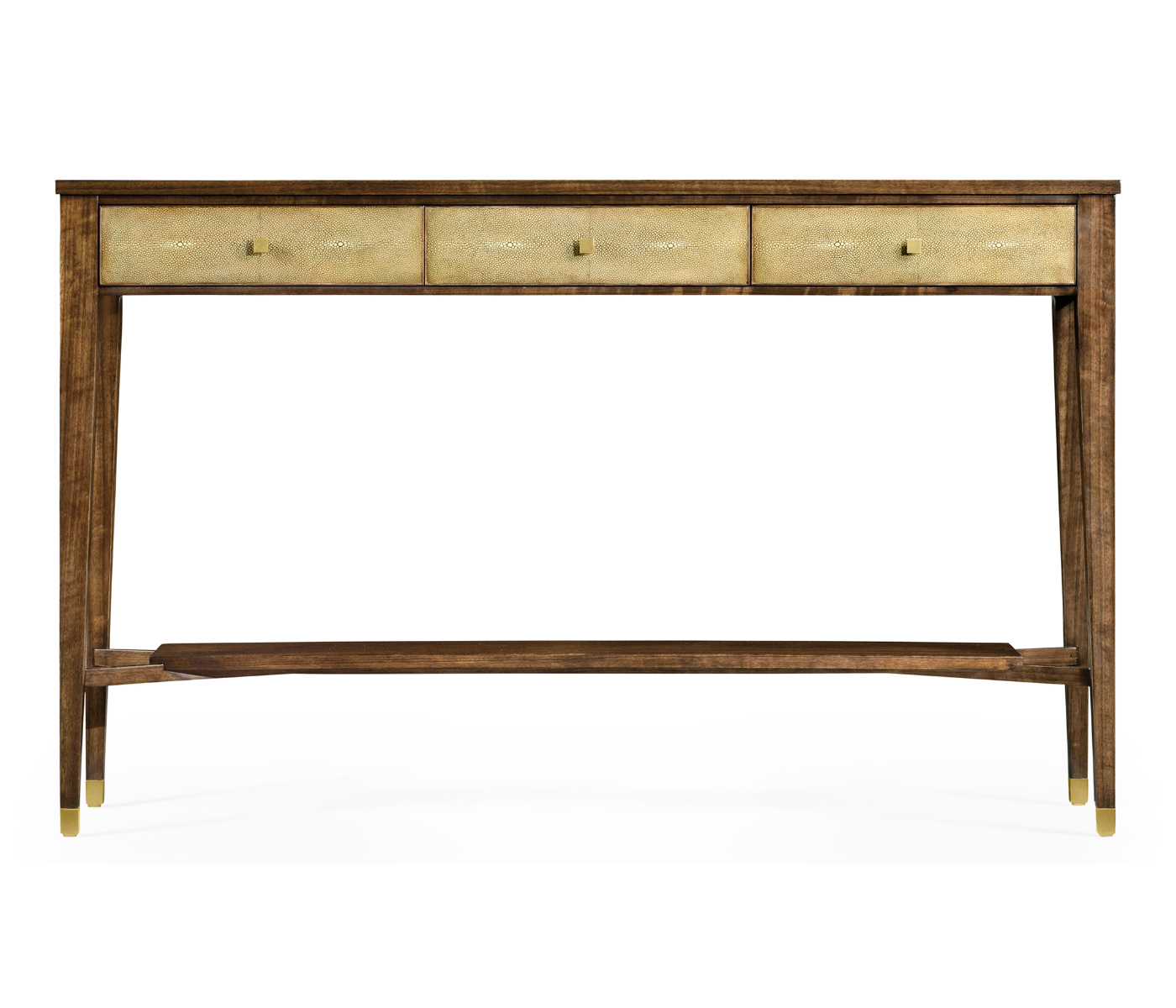 Ivory Faux Shagreen Console