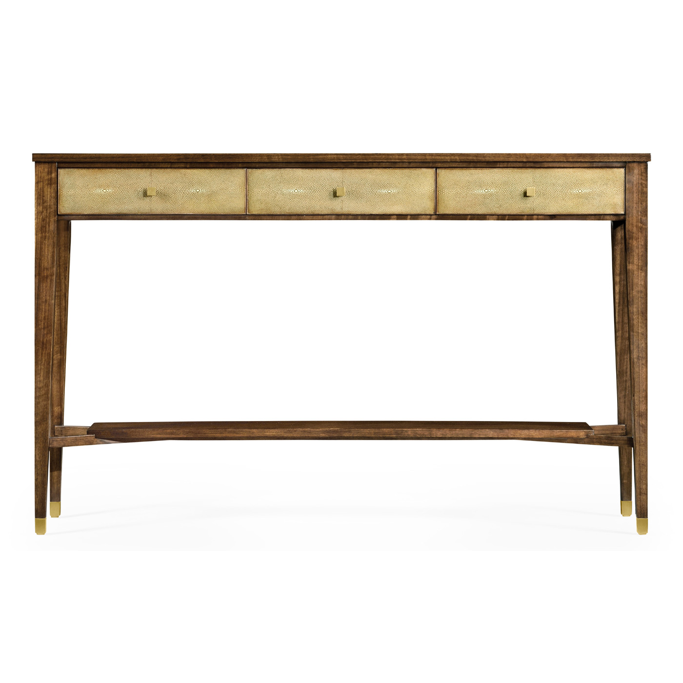 Ivory Faux Shagreen Console