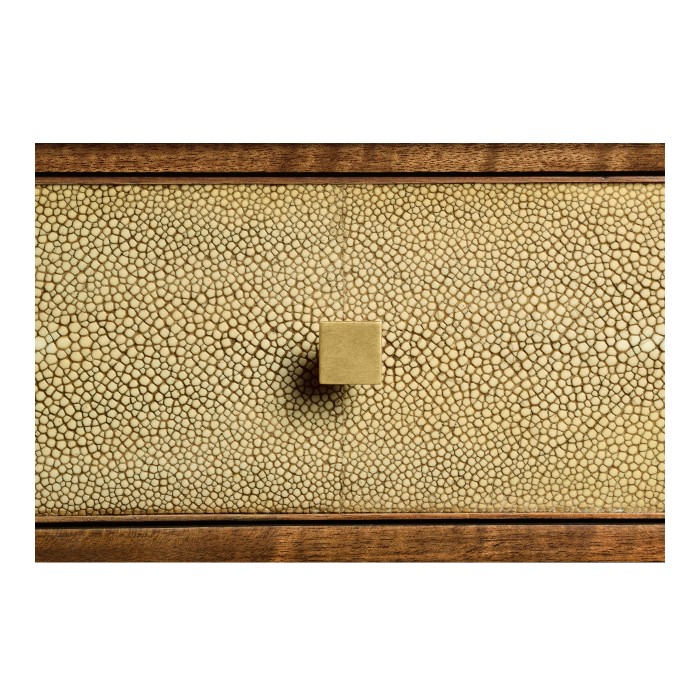 Ivory Faux Shagreen Console