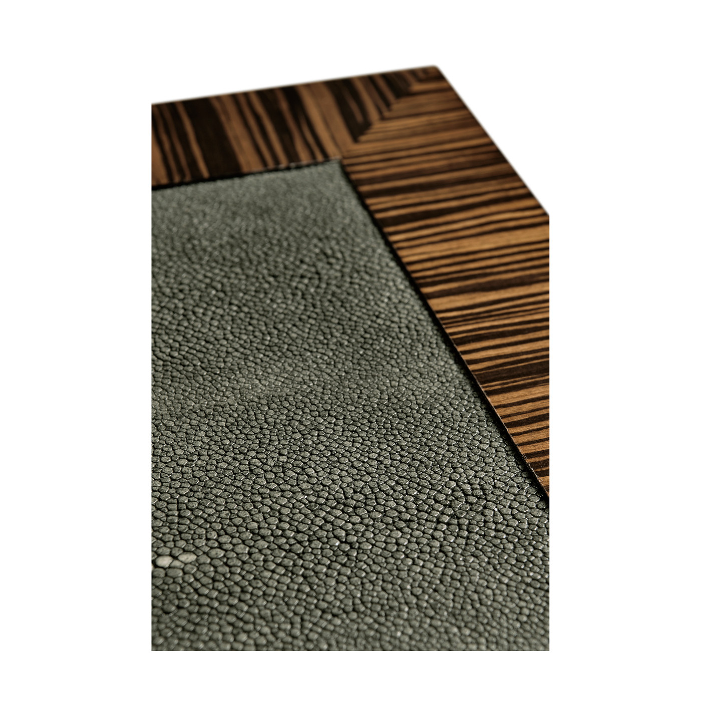 Faux Macassar Ebony & Anthracite Shagreen Console