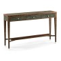 Faux Macassar Ebony & Anthracite Shagreen Console