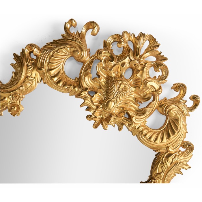 Finely carved & gilded rococo style mirror