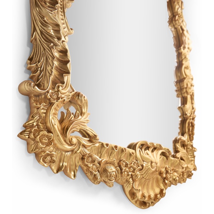 Finely carved & gilded rococo style mirror