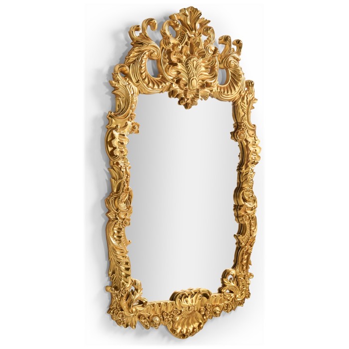 Finely carved & gilded rococo style mirror