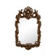 Finely carved walnut rococo style mirror