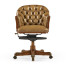 Chesterfield Style Walnut Office Chair