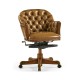 Chesterfield Style Walnut Office Chair