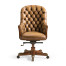 Chesterfield Style High Back Walnut Office Chair
