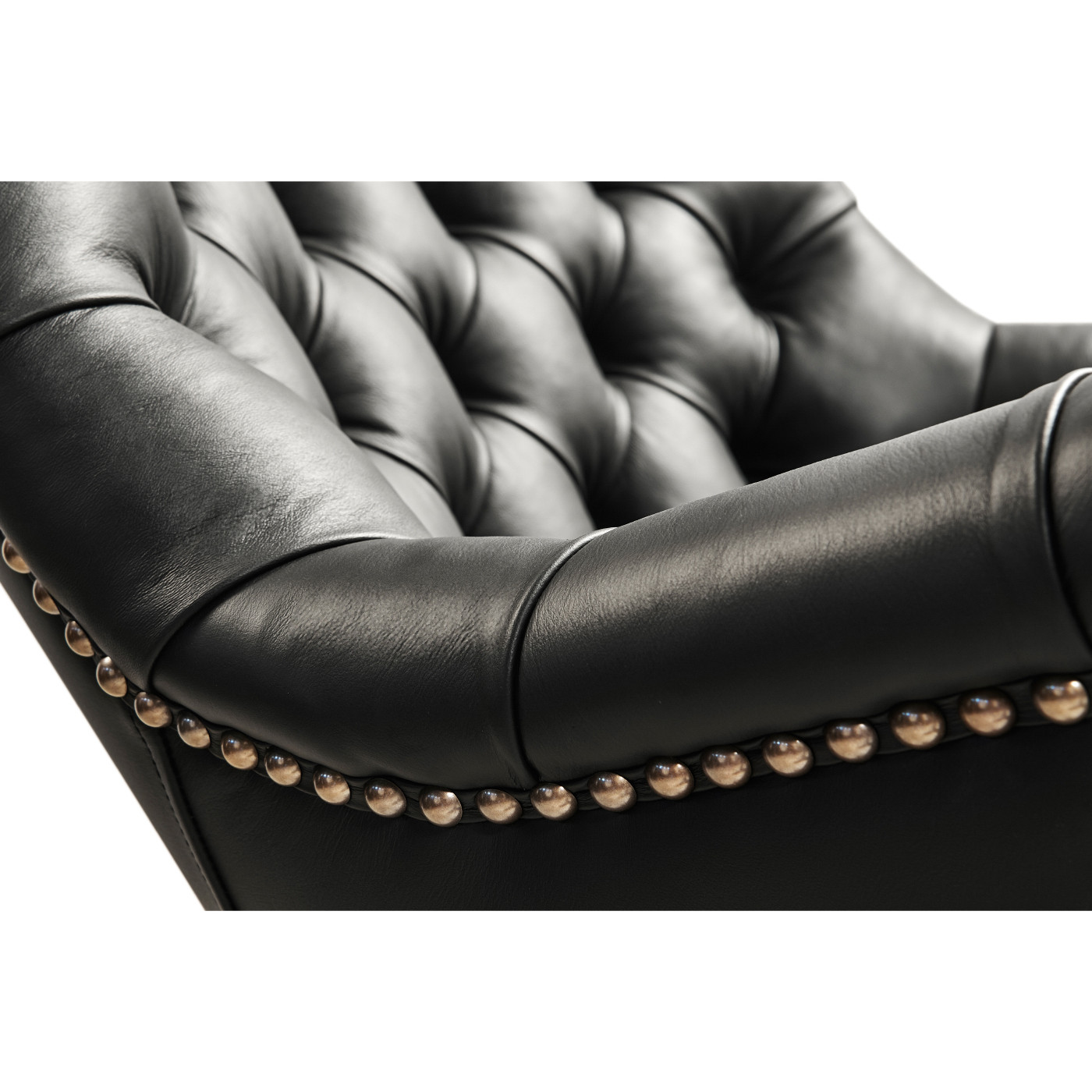 Chesterfield Style High Back Walnut Office Chair