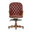 Chesterfield Style High Back Walnut Office Chair