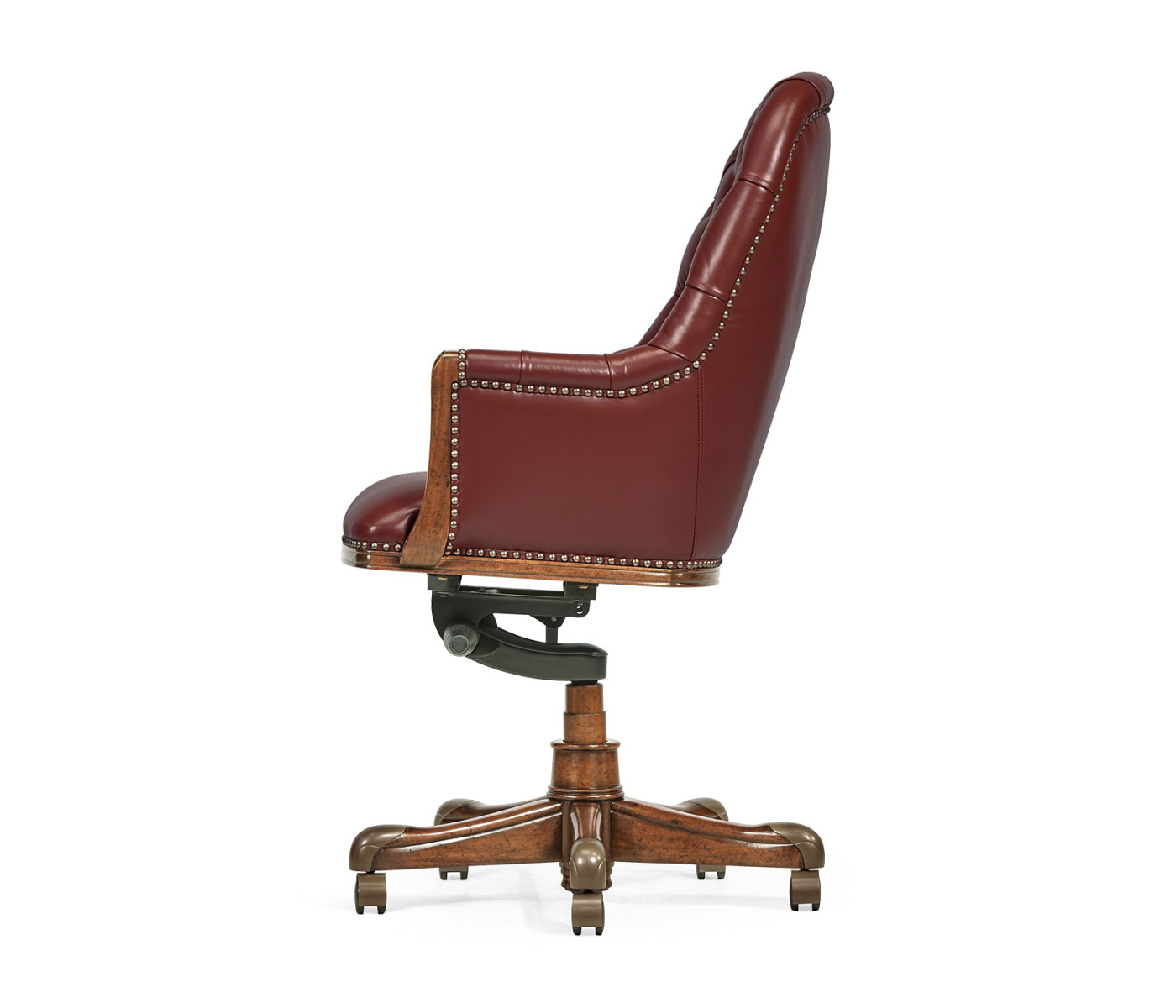 Chesterfield Style High Back Walnut Office Chair