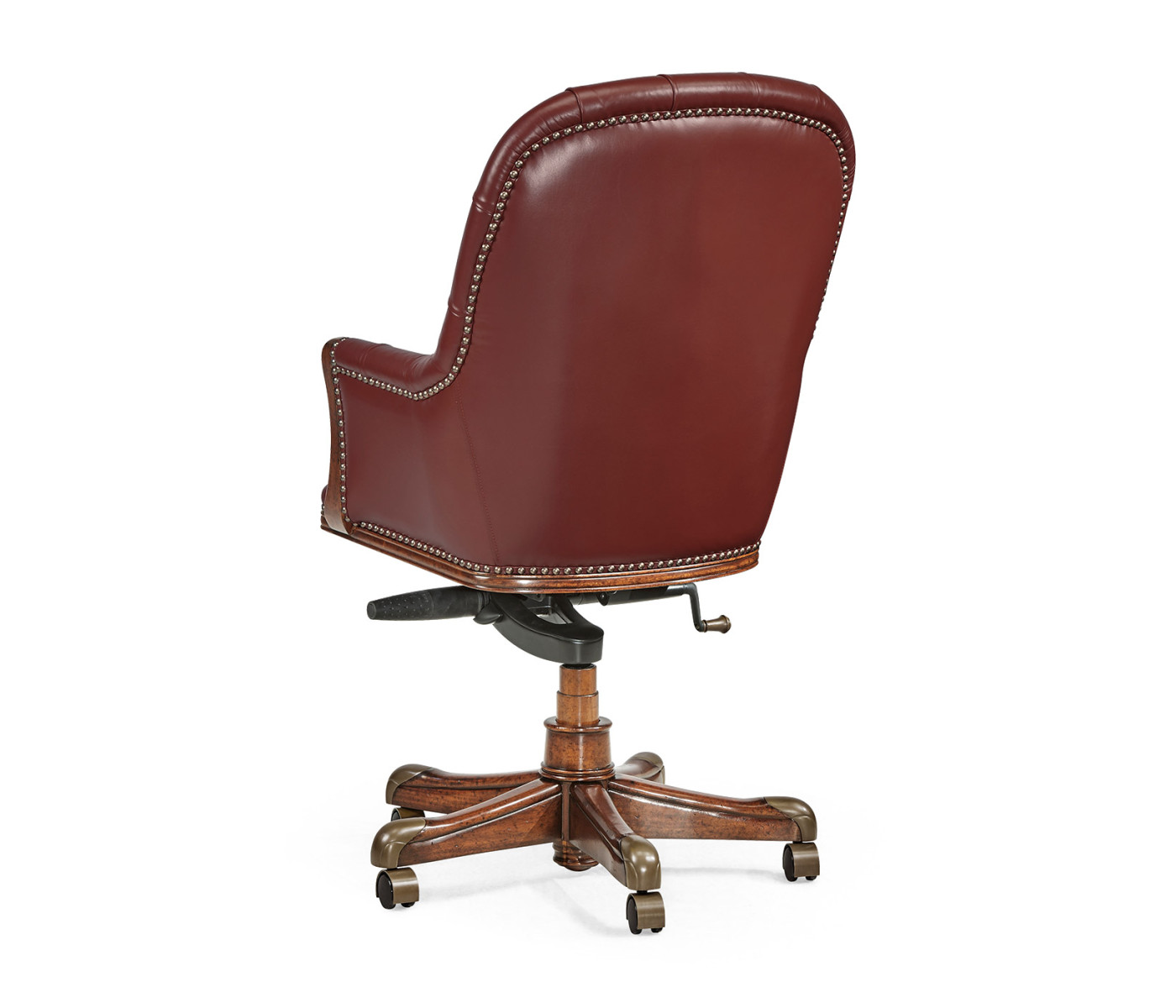 Chesterfield Style High Back Walnut Office Chair