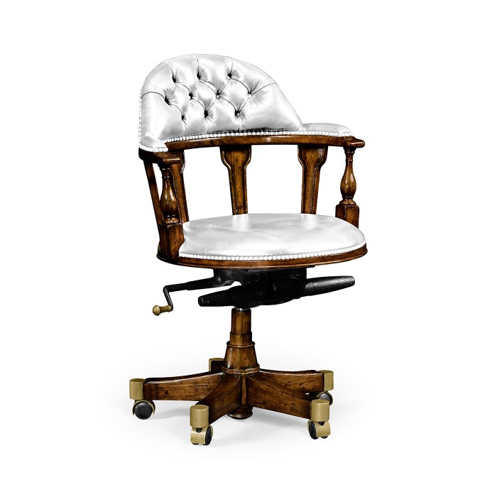 Captain's Style Walnut Office Chair