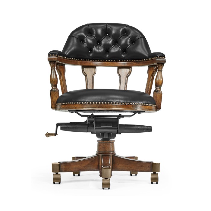 Captain's Style Walnut Office Chair