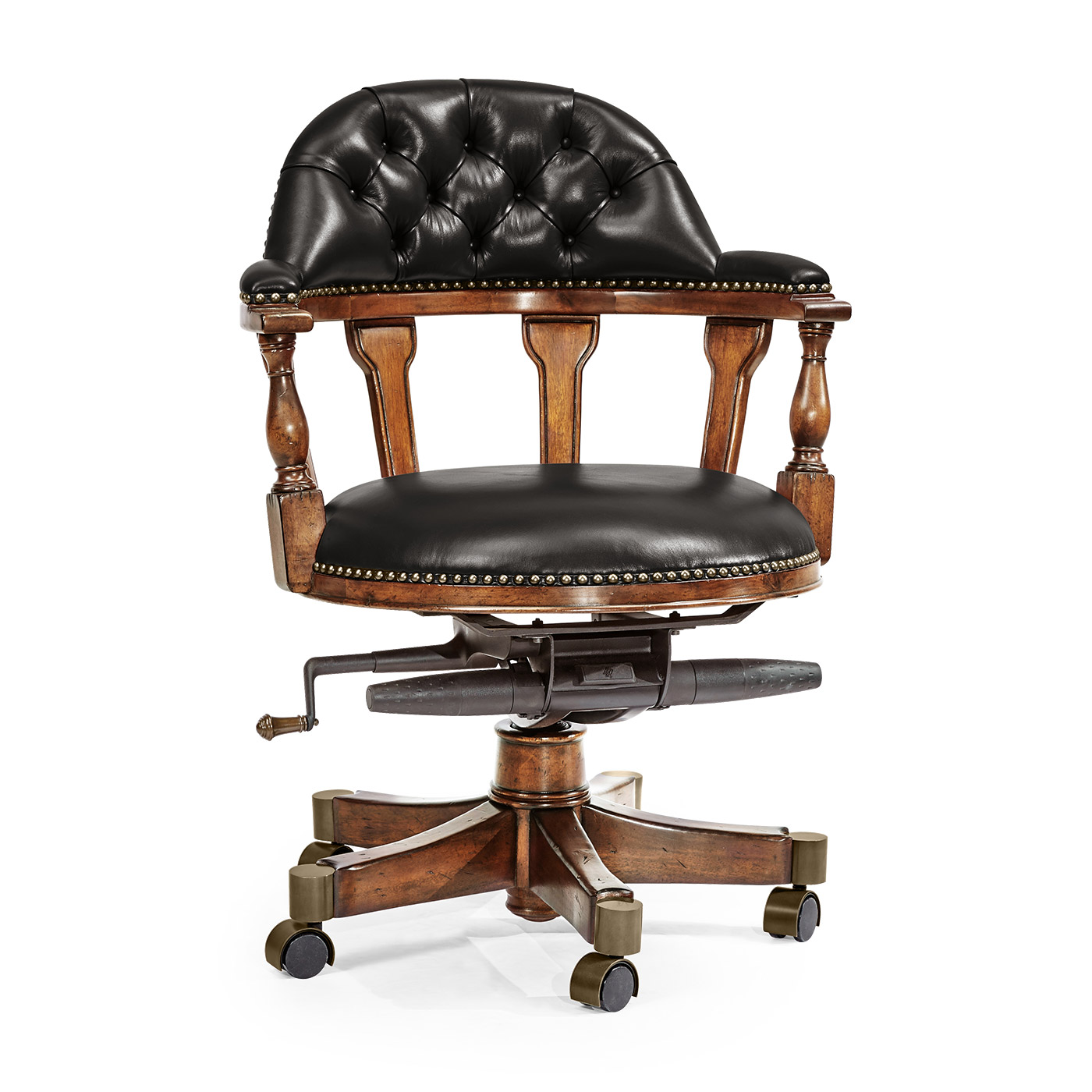 Captain's Style Walnut Office Chair