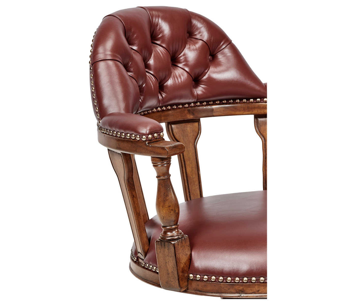 Captain's Style Walnut Office Chair
