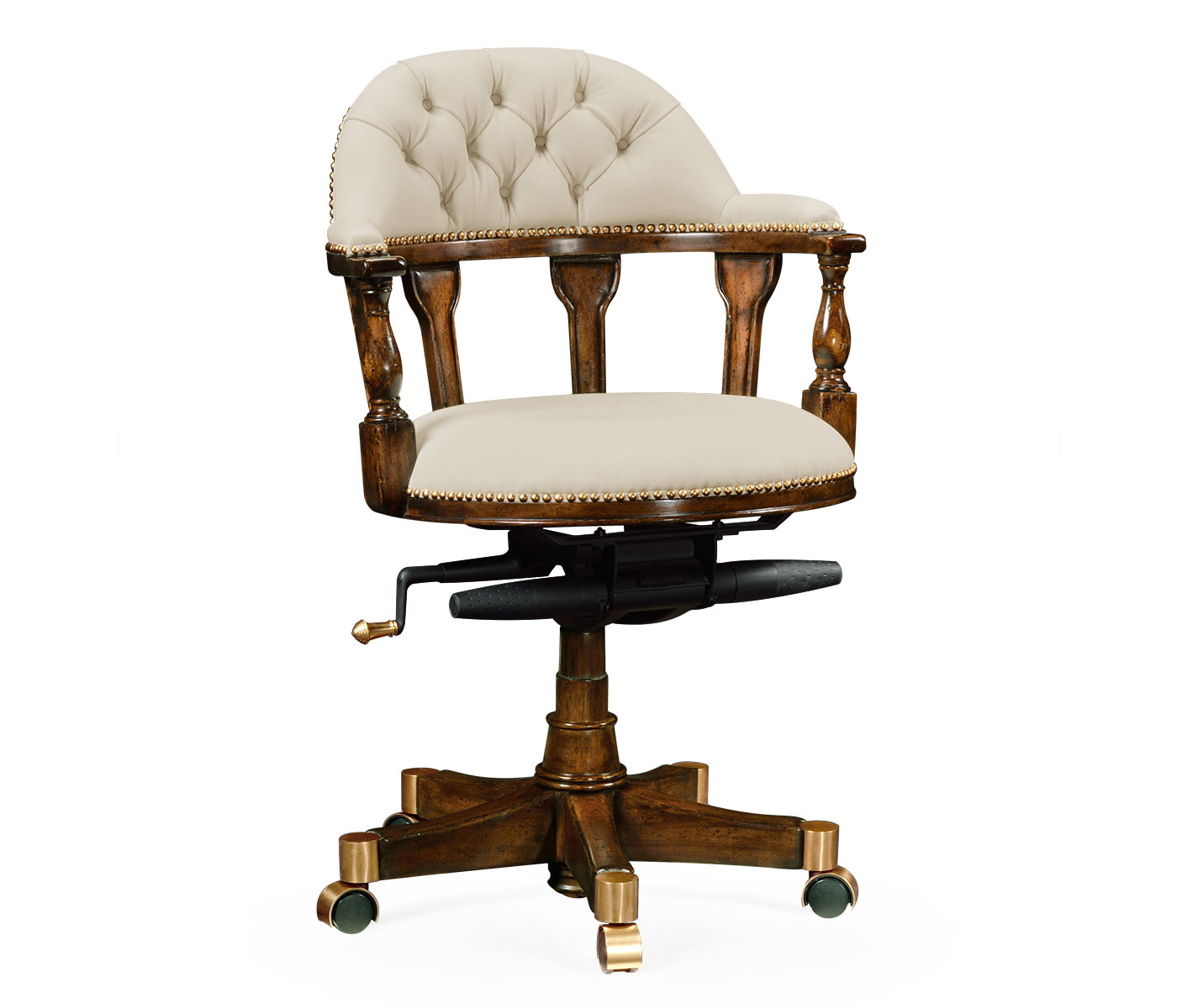 Captain's Style Walnut Office Chair