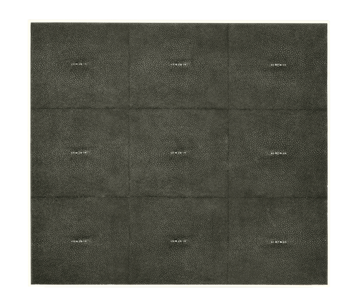 Anthracite Faux Shagreen & Bronze High Chest of Drawers