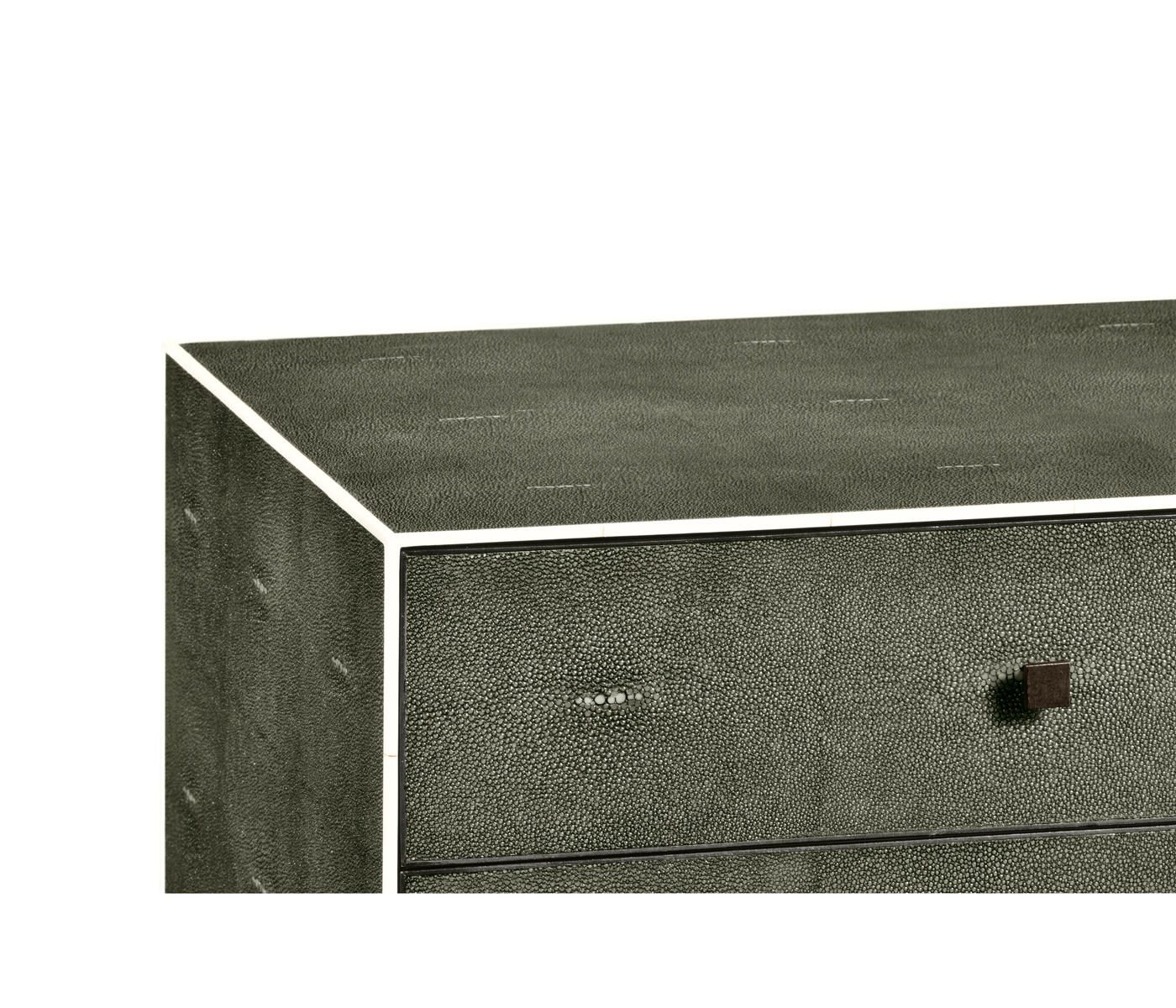 Anthracite Faux Shagreen & Bronze High Chest of Drawers