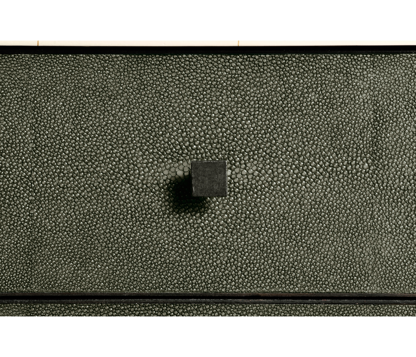 Anthracite Faux Shagreen & Bronze High Chest of Drawers