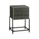Anthracite Faux Shagreen & Bronze High Chest of Drawers