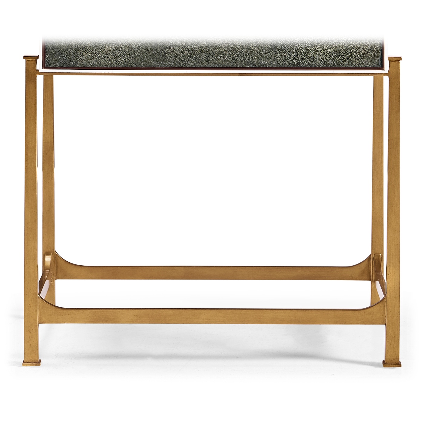 Anthracite Faux Shagreen & Gilded High Chest of Drawers