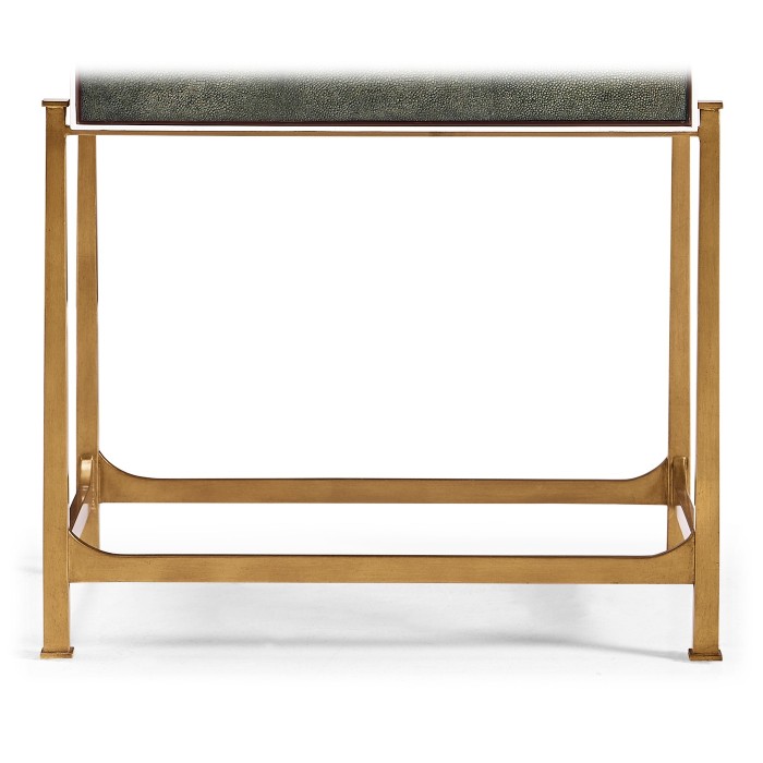 Anthracite Faux Shagreen & Gilded High Chest of Drawers