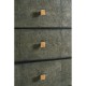 Anthracite Faux Shagreen & Gilded High Chest of Drawers