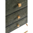Anthracite Faux Shagreen & Gilded High Chest of Drawers