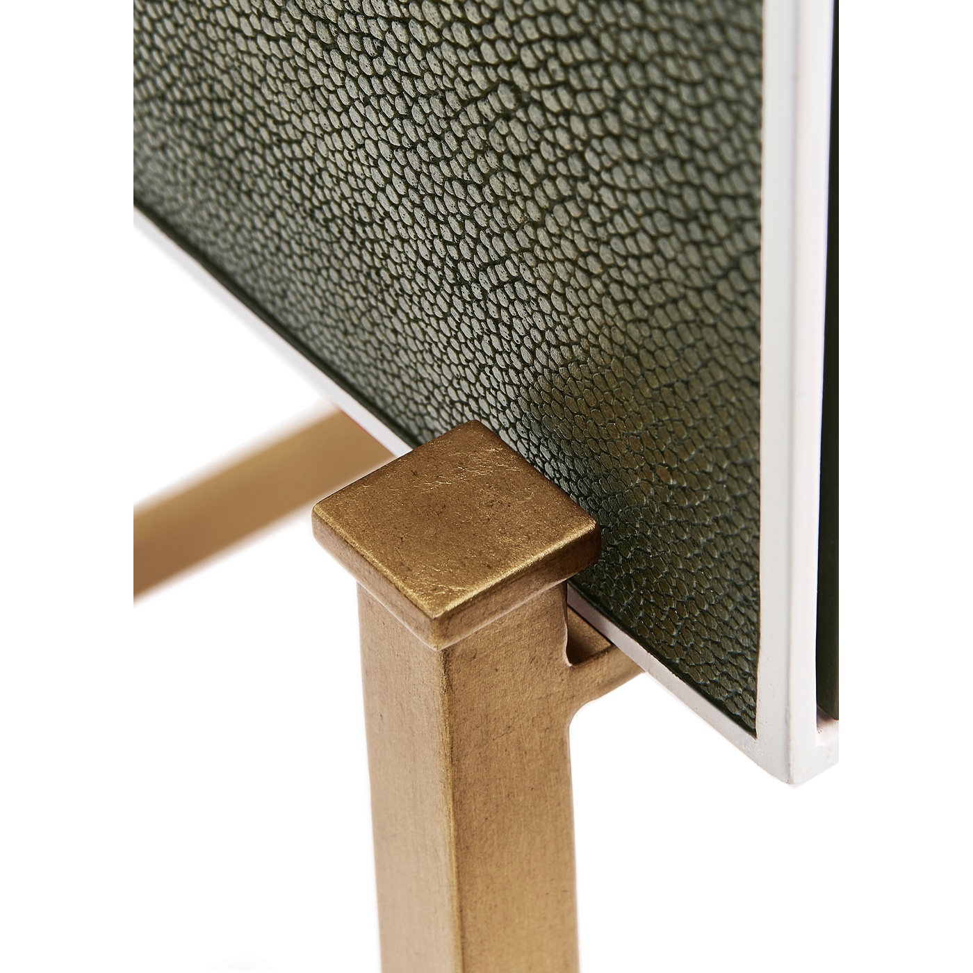 Anthracite Faux Shagreen & Gilded High Chest of Drawers