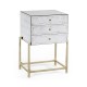 Églomisé & Silver High Chest of Drawers