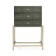 Anthracite Faux Shagreen & Silver High Chest of Drawers