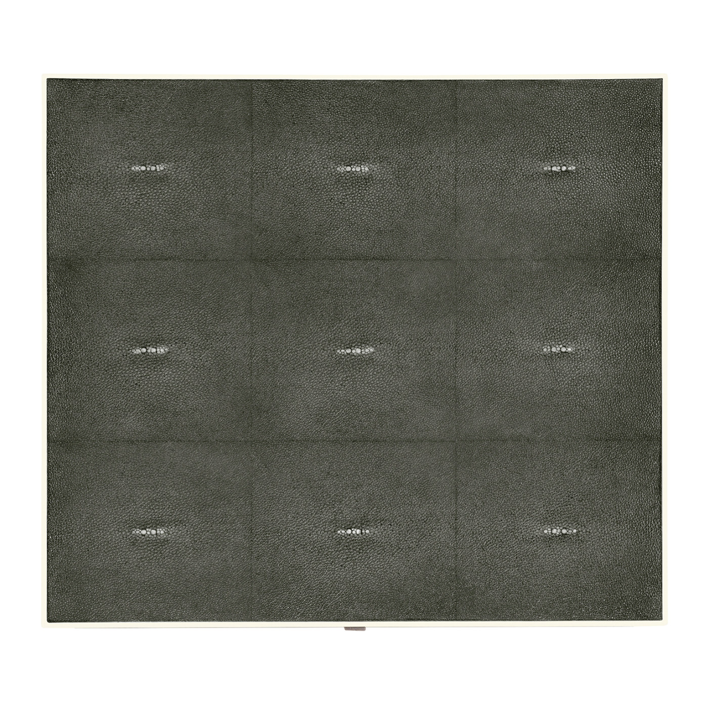 Anthracite Faux Shagreen & Silver High Chest of Drawers