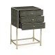 Anthracite Faux Shagreen & Silver High Chest of Drawers