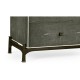 Anthracite Faux Shagreen & Bronze Large Chest of Drawers