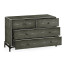 Anthracite Faux Shagreen & Bronze Large Chest of Drawers