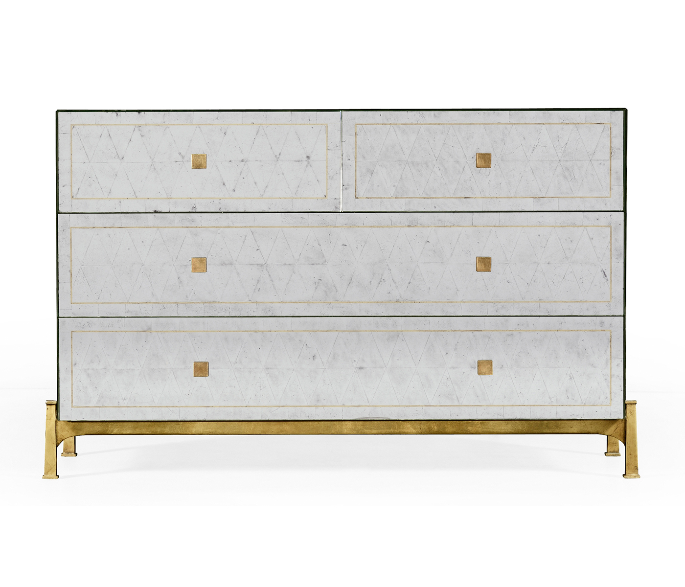 Églomisé & Gilded Large Chest of Drawers